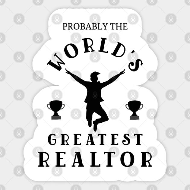 Real Estate The World's Greatest Sticker by REG